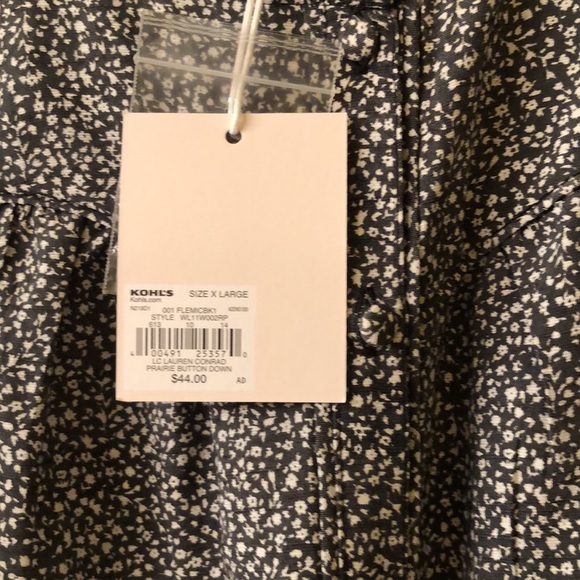 LC Lauren Conrad Prairie Button Down XXL NWT - Picture 5 of 6